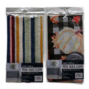 Wholesale - 52"x70" ASST DISPOSABLE PEVA TABLECOVER C/P 72, UPC: 810002208188